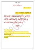 NUR 110 Exam 4  &NewLine;NUR 110 Exam 4  