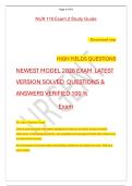 NUR 110 Exam 2 Study Guide  
