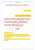 NUR 1068C Health Assessment EXAM &num;1 - 