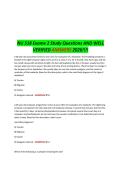 NU 518 Exame 2 Study Questions AND WELL&NewLine;VERIFIED ANSWERS 2026&excl;&excl;&excl;&excl;