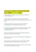 LA County Accreditation WITH QUESTION AND&NewLine;WELL VERIFIED ANSWERS 2026&excl;&excl;&excl;