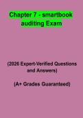 Chapter 7 &ndash; Smartbook Auditing Exam &vert; Questions & Answers&comma; Comprehensive Study Guide&comma; Practice Test & Revision Notes &vert; Latest 2026 PDF