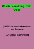 Chapter 4 Auditing Exam Guide &vert; Questions & Answers&comma; Comprehensive Study Guide&comma; Practice Test & Revision Notes &vert; Latest 2026 PDF