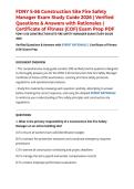 FDNY S-56 Construction Site Fire Safety Manager Exam Study Guide 2026 &vert; Verified Questions & Answers with Rationales &vert; Certificate of Fitness &lpar;COF&rpar; Exam Prep PDF
