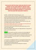 CLUB PILATES WRITTEN FINAL EXAM AND PRACTICE EXAM &NewLine;&vert;NEWEST ACTUAL EXAM COMPLETE 300 REAL EXAM &NewLine;QUESTIONS AND CORRECT DETAILED ANSWERS &lpar;VERIFIED &NewLine;ANSWERS WITH RATIONALES&rpar; GRADED A&plus;&vert; CLUB PILATES &NewLine;WRITTEN EXAM PREP 2026 &lpar;MOST RECENT&excl;&excl;&rpar;