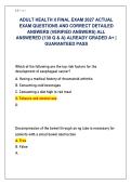 Adult Health II Final Exam Study Guide with 130 Practice Questions&comma; Detailed Rationales and Comprehensive Medical Surgical Nursing Review