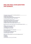DRILLING FINAL EXAM QUESTIONS AND ANSWERS