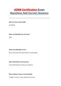 AONN Certification Exam &ndash; Questions & Correct Answers Study Guide