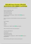 MCB 450 Exam 4 Practice UPDATED &NewLine;QUESTIONS AND CORRECT ANSWERS