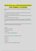 MCB 450 Exam 4 UPDATED QUESTIONS &NewLine;AND CORRECT ANSWERS
