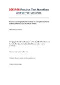COF P-98 Practice Test &ndash; Questions & Correct Answers Study Guide