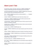 Alarm Level 1 Test Questions With 100&percnt; Correct Answers&period;