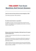 FIBA Agent Test Exam &ndash; Questions & Correct Answers Study Guide