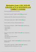 Biochemistry Exam 1 UIUC MCB 450 &NewLine;UPDATED ACTUAL QUESTIONS AND &NewLine;CORRECT ANSWERS