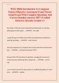 WGU D684 Introduction to Computer Science Objective Assessment Exam Test Bank with Newest Questions and Verified Detailed Answers Complete Study Guide for 2027 Exam Success