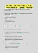 MCB 450 Exam 1 UPDATED ACTUAL &NewLine;QUESTIONS AND CORRECT ANSWERS