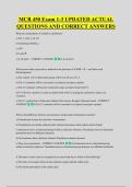MCB 450 Exam 1-3 UPDATED ACTUAL &NewLine;QUESTIONS AND CORRECT ANSWERS