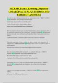 MCB 450 Exam 1 Learning Objectives &NewLine;UPDATED ACTUAL QUESTIONS AND &NewLine;CORRECT ANSWERS