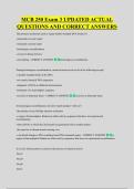 MCB 250 Exam 3 UPDATED ACTUAL &NewLine;QUESTIONS AND CORRECT ANSWERS