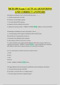 MCB 250 Exam 3 ACTUAL QUESTIONS &NewLine;AND CORRECT ANSWERS