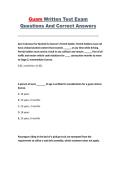 Guam Written Test Exam &ndash; Questions & Correct Answers Study Guide