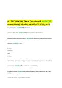 ALL THE COMSAE EXAM Questions & ANSWERS &vert;&NewLine;Latest Already Graded A&plus; UPDATE 2025&vert;2026
