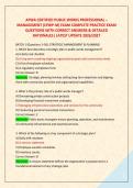 APWA CERTIFIED PUBLIC WORKS PROFESSIONAL &ndash; &NewLine;MANAGEMENT &lpar;CPWP-M&rpar; EXAM COMPLETE PRACTICE EXAM &NewLine;QUESTIONS WITH CORRECT ANSWERS & DETAILED &NewLine;RATIONALES&vert; LATEST UPDATE 2026&sol;2027