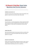 CA Branch 2 Field Rep Study Guide &ndash; Questions & Correct Answers
