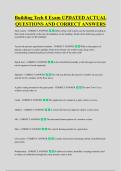 Building Tech 8 Exam UPDATED ACTUAL &NewLine;QUESTIONS AND CORRECT ANSWERS