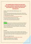PN COMPREHENSIVE PREDICTOR EXAM WITH &NewLine;NGN EXAM COMPLETE QUESTIONS AND DETAILED &NewLine;SOLUTIONS LATEST UPDATE THIS YEAR-JUST &NewLine;RELEASED&period;PDF
