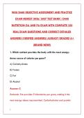 WGU D440 NUTRITION OBJECTIVE ASSESSMENT FINAL EXAM PREP&colon; 200&plus; REAL EXAM QUESTIONS WITH VERIFIED ANSWERS & DETAILED RATIONALES &vert; COMPLETE TEST BANK COVERAGE&NewLine;
