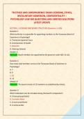 TN ETHICS AND JURISPRUDENCE EXAM LICENSING&comma; ETHICS&comma; &NewLine;INVOLUNTARY ADMISSION&comma; CONFIDENTIALITY &ndash; &NewLine; PSYCHOLOGY LAW 400 QUESTIONS AND VERIFIED SOLUTIONS &NewLine;LATEST UPDATE