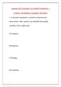 ANATOMY & PHYSIOLOGY EXAM PREP&colon; 200&plus; REAL EXAM QUESTIONS WITH VERIFIED ANSWERS & DETAILED RATIONALES &vert; COMPLETE TEST BANK COVERAGE&NewLine;