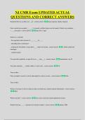 NJ CMR Exam UPDATED ACTUAL &NewLine;QUESTIONS AND CORRECT ANSWERS