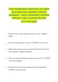 IAHSS SUPERVISOR EXAM WITH ACCURATE QUESTIONS AND ANSWERS &lpar;VERIFIED ANSWERS&rpar; &vert; LATEST &lpar;2026&sol;2027&rpar; UPDATED VERSION &vert; 100&percnt; GUARANTEED PASS &lbrace;JUST RELEASED&rcub;