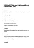 OSFM HAZMAT State Exam Questions and Correct Answers&vert; Latest Update