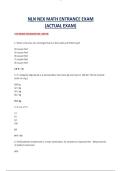 NLN NEX math entrance exam practice questions and answers UPDATED&excl;&excl;&excl;&period;