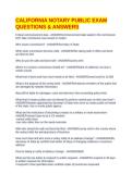 CALIFORNIA NOTARY PUBLIC EXAM QUESTIONS & ANSWERS