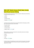 WGU C207 Module Quizzes Multi Choice Version&NewLine;Data-Driven Decision Making