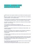 FEDERAL NURSING HOME ADMINISTRATOR EXAM