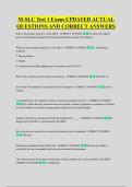 M-SLC Test 1 Exam UPDATED ACTUAL &NewLine;QUESTIONS AND CORRECT ANSWERS