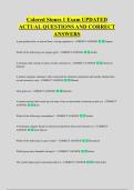 Colored Stones 1 Exam UPDATED &NewLine;ACTUAL QUESTIONS AND CORRECT &NewLine;ANSWERS