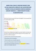 ABMDI FINAL EXAM &lpar;2 VERSIONS&rpar; NEWEST 2026 &NewLine;ACTUAL EXAM WITH COMPLETE 250&plus; QUESTIONS AND &NewLine;CORRECT DETAILED ANSWERS &lpar;VERIFIED ANSWERS&rpar; &NewLine;ALREADY GRADED A&plus; &sol; ABMDI REGISTRY EXAM &vert; &NewLine;GUARANTEED PASS