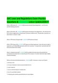 QAC Laws and Regulations Exam Practice&NewLine;Questions & ANSWERS Latest Update2026&excl;&excl;&excl;