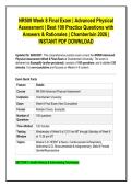 NR509 Week 8 Final Exam &vert; Advanced Physical&NewLine;Assessment &vert; Best 100 Practice Questions with&NewLine;Answers & Rationales &vert; &NewLine;Chamberlain 2026 &vert;&NewLine;INSTANT PDF DOWNLOAD
