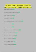 MCB 354 Exam 4 Structures UPDATED &NewLine;QUESTIONS AND CORRECT ANSWERS
