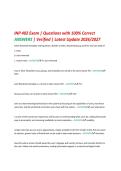 INP 402 Exam &vert; Questions with 100&percnt; Correct&NewLine;ANSWERS &vert; Verified &vert; Latest Update 2026&sol;2027