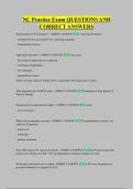 NC Practice Exam QUESTIONS AND &NewLine;CORRECT ANSWERS