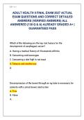 Adult Health II Final Exam Test Bank with 130 Questions and Verified Detailed Answers Complete Nursing Study Guide for 2027 Exam Preparation and Success
