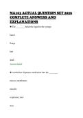 MA103 ACTUAL QUESTION SET 2026&NewLine;COMPLETE ANSWERS AND&NewLine;EXPLANATIONS